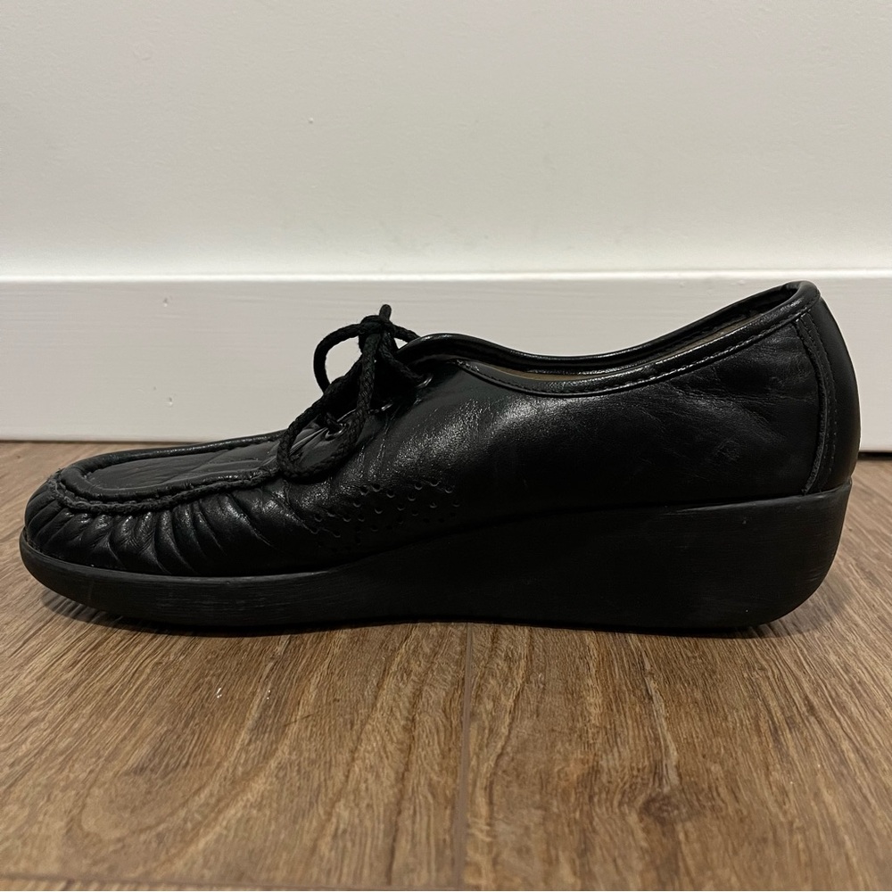 SAS Women's Black Leather Oxfords - Comfort Shoes - Size 8.5 - Picture 15 of 16